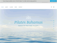 Tablet Screenshot of pilatesbahamas.com